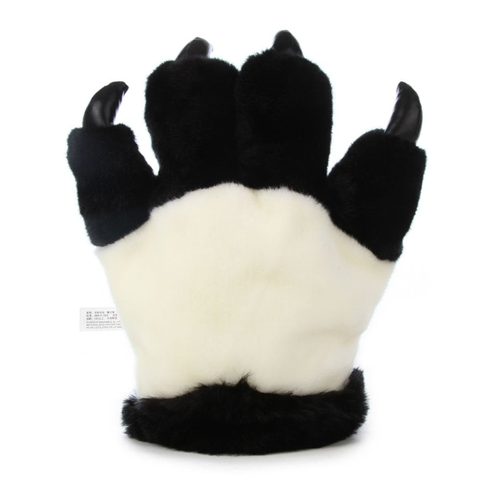 1 Pairs Cute Simulation Panda Paw Plush Toy Tiger Paw Plush Gloves