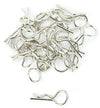 Apex RC Products Silver 1/10 Large Bent RC Anodized Body Clips - 25pcs #4031SL