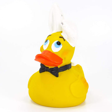 Bunny Easter Playboy Rubber Duck Bath Toy | All Natural, Organic, Eco Friendly, Squeaker | Lanco Brand | Imported From Barcelona, Spain