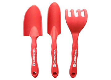 Corona Tools Kids Garden Tool Set, 3-Piece Gardening Tools for Children Ages 4+, Includes Trowel, Transplanter & Cultivator, Dur