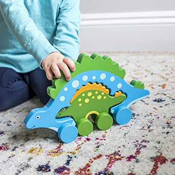 Jack Rabbit Creations Stegosaurus Mommy & Baby Push, Toy