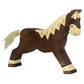 Holztiger Horse Running Toy Figure, Dark Brown
