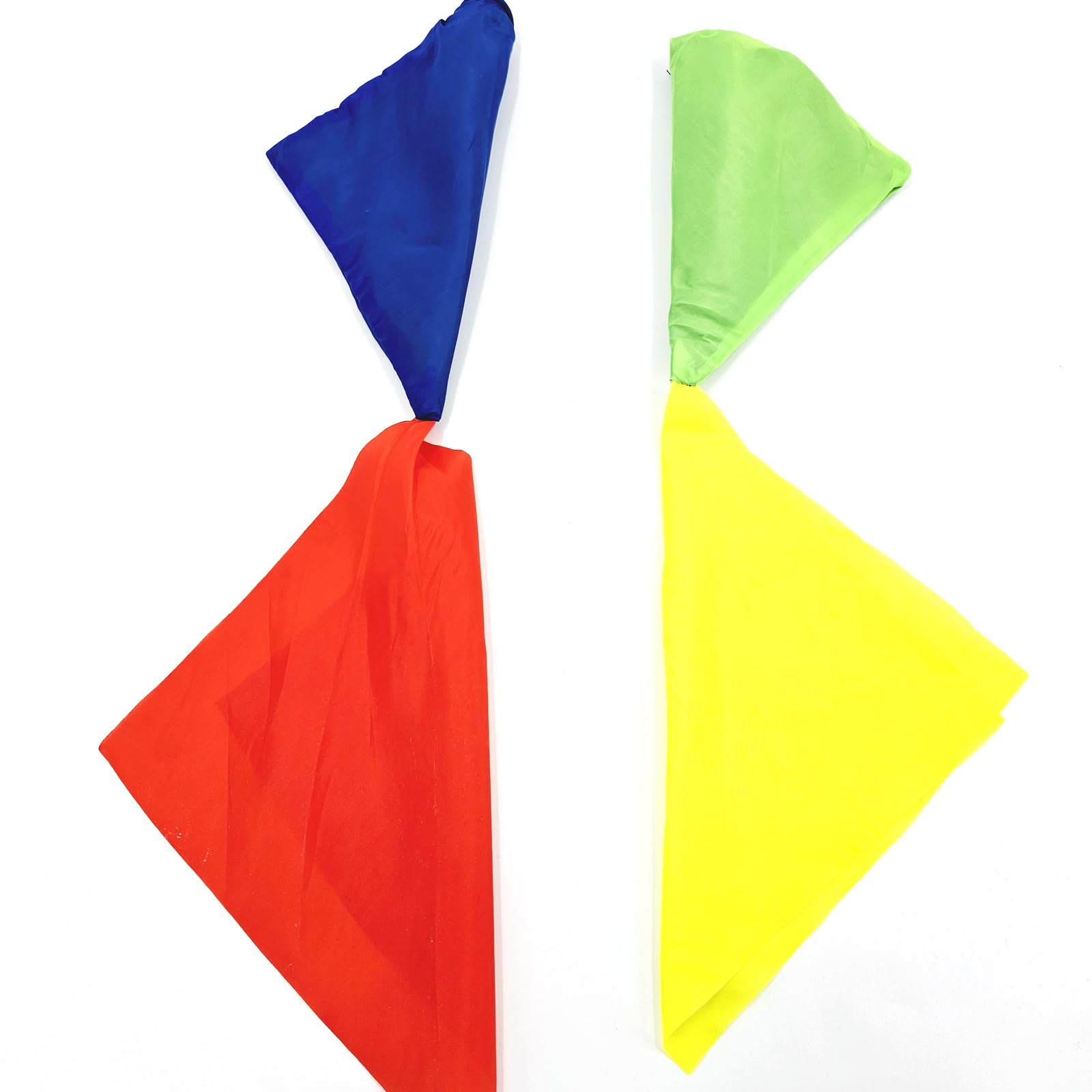 sumrica Magic 2 Pieces Scarves Color Changing Silk Hanky Props Scarf for Magic Trick Streets Handkerchief for Kids mature-themed Birthday Party Gift 7.88 x 7.88 inches