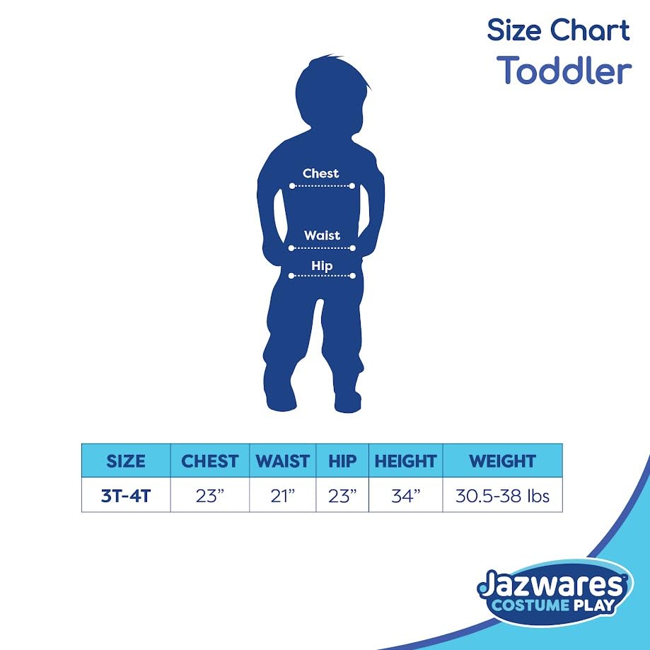 Star Wars Official Toddler Costume - enhanced Quality Padded Jumpsuit with Detachable Cape and Fabric Headpiece(3-4T)