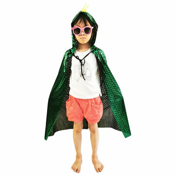 Qiaoniuniu Dinosaur Costumes Green Dragon Cape Halloween Dress Up Clothes 3-8 Years Old