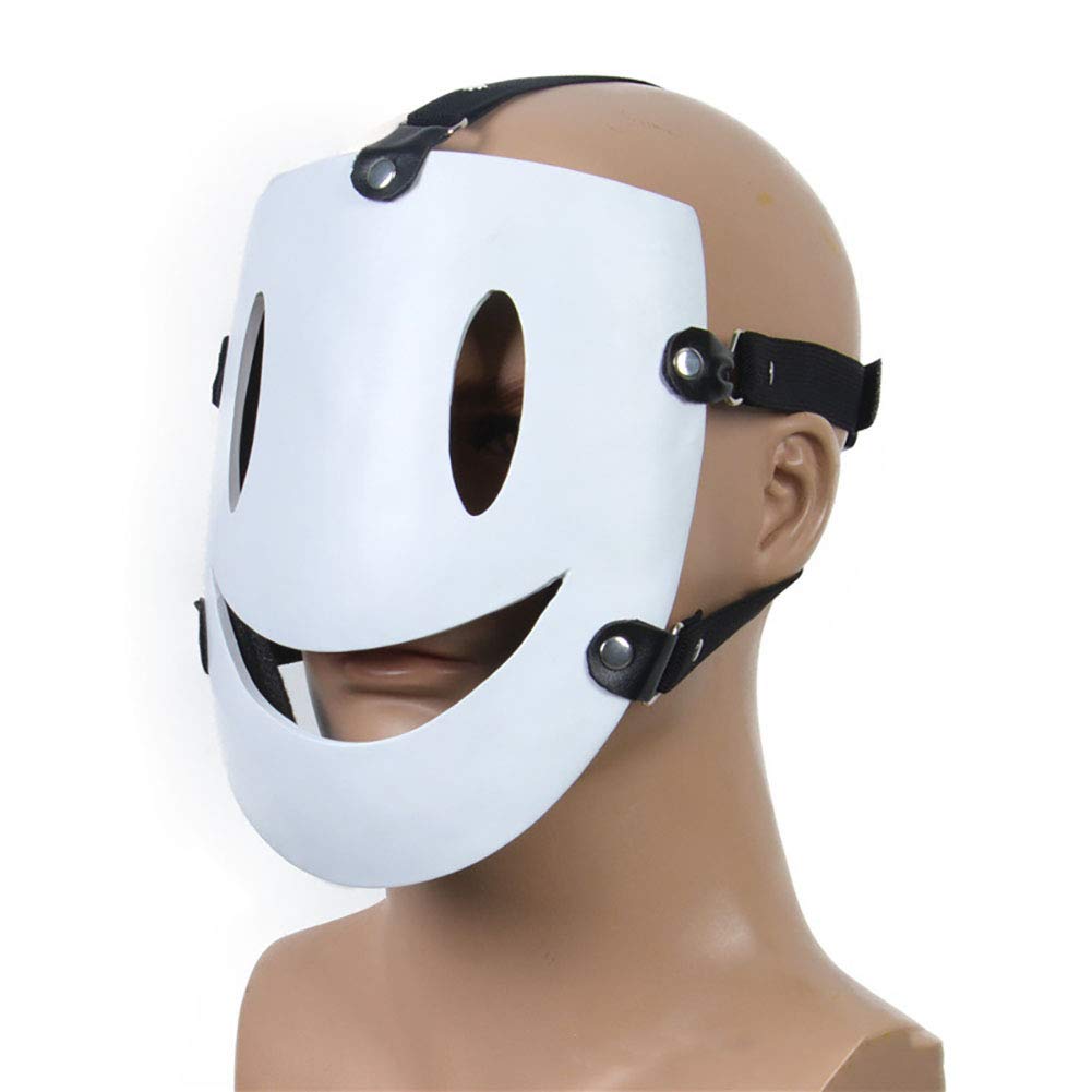 Oikawa High-Rise Invasion Cosplay Mask Sniper Mask Tenkuu Shinpan Mask White Smile Resin Mask for Halloween Cosplay Props