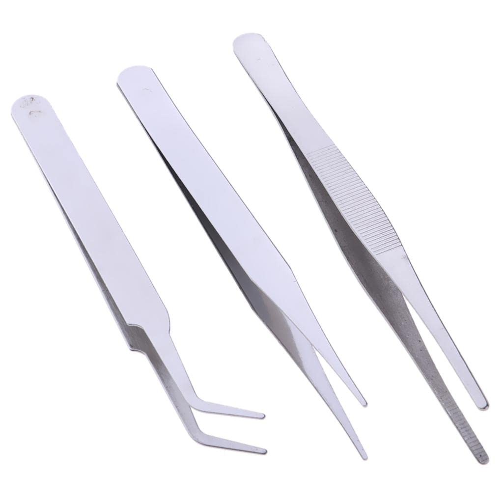 Jazzy Pearls 3Pieces Model Making Tools Kit Tweezers Cut Pliers Polished Hobby Craft Tool