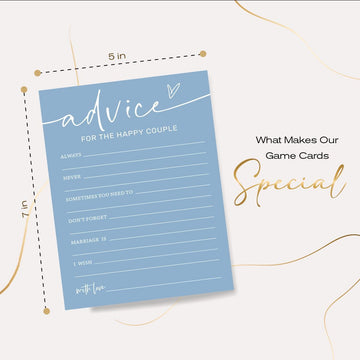 Bridal Shower Games Cards, Advice For The Happy Couple, Bridal Shower Games 25 Guests, Engagement Party Wedding Games For Guests