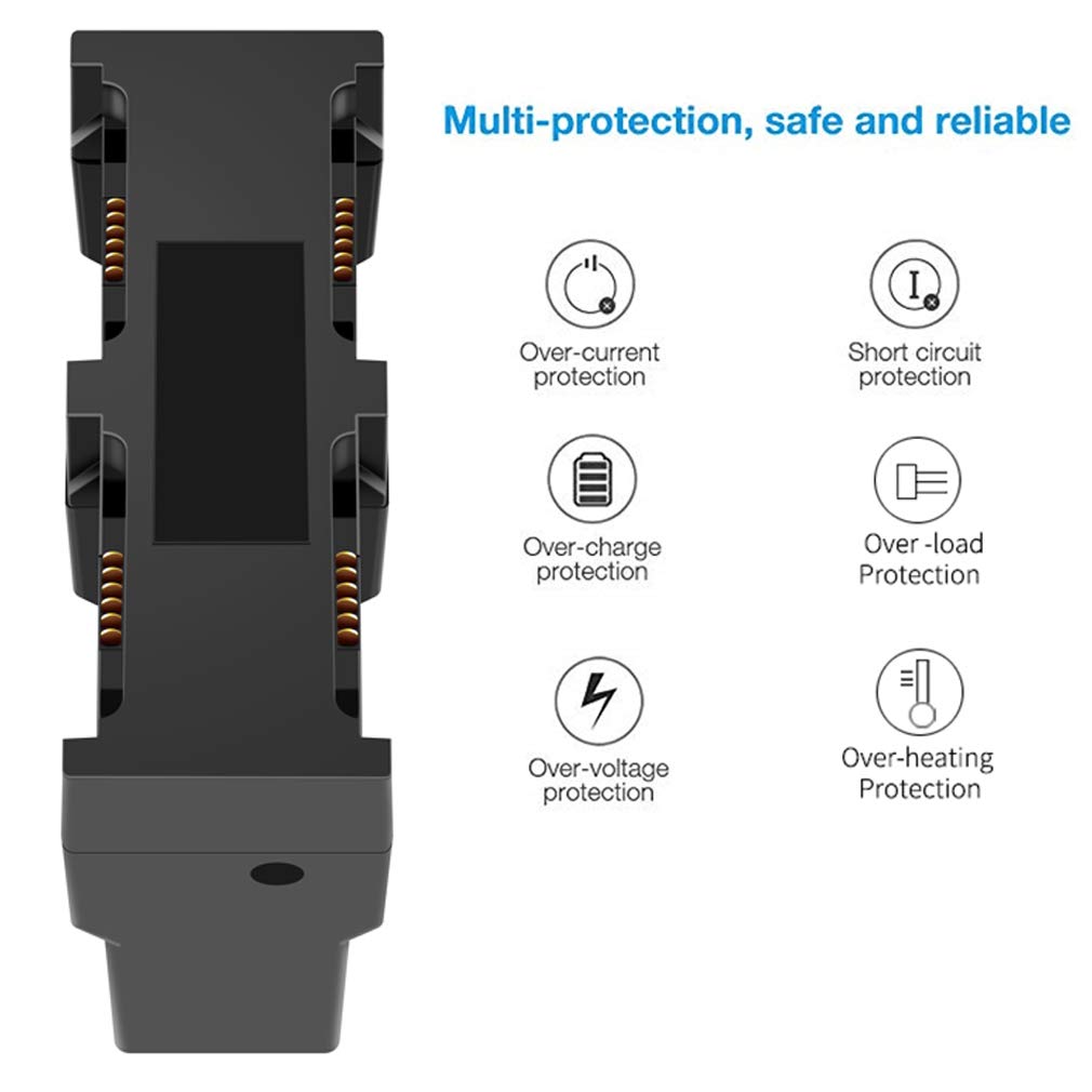 Hanatora Battery Charger with LCD Display for DJI Spark Drone,4 in 1 Rapid Multi Parallel Charging Hub Accessories