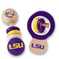Babyfanatic Wood Rattle 2 Pack - Ncaa Lsu Tigers - Officially Licensed Baby Toy Set
