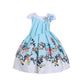 Cosplay Life Floral Dress for Girls and Young mature-themeds Fashion Flower Waistline Kids Party Festival Dress Ages 5-9 Years Old (Mint Green  7YRS)