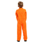 Zntu Prisoner Costume Kids,Orange Prisoner Jumpsuit With Handcuffs,Jailbird Inmate Prison Uniform,Halloween Costume For Boys Gir