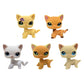 Cat Pack Dog Collie Great Dane Dachshund Cocker Spaniel Mini Pet Toys Sets Animal Figures Collection 2Pcs Random Styles