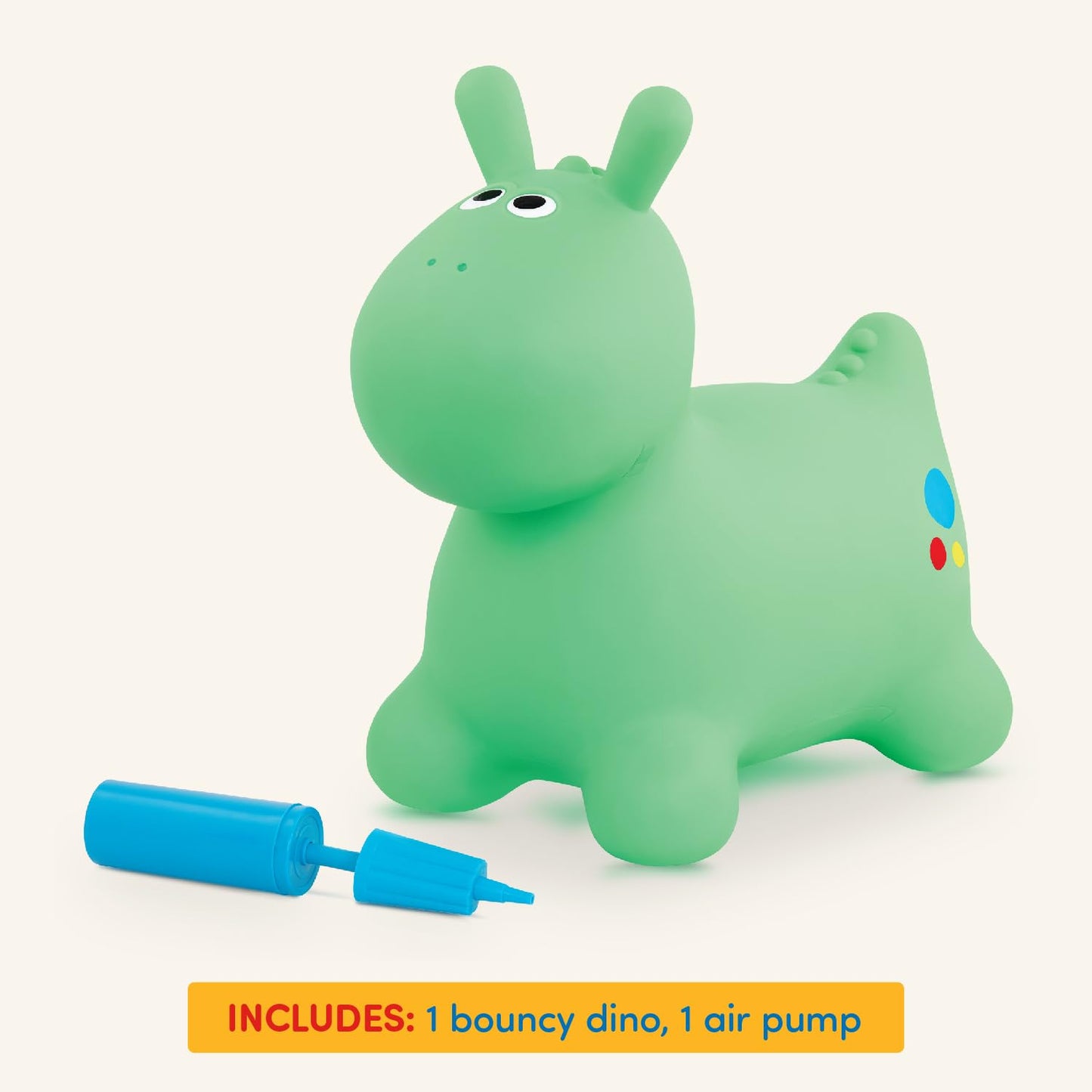 Battat – Inflatable Bouncer – Air Pump Included – Bouncy Animal – Soft & Safe – 18 Months + – Hoppin' Dino