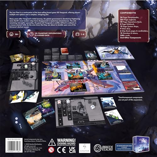 Awaken Realms ISS Vanguard Lost Fleet Board Game Expansion - Cooperative Sci-Fi Adventure, 1-4 Players, Multicolor, Model AWIV02