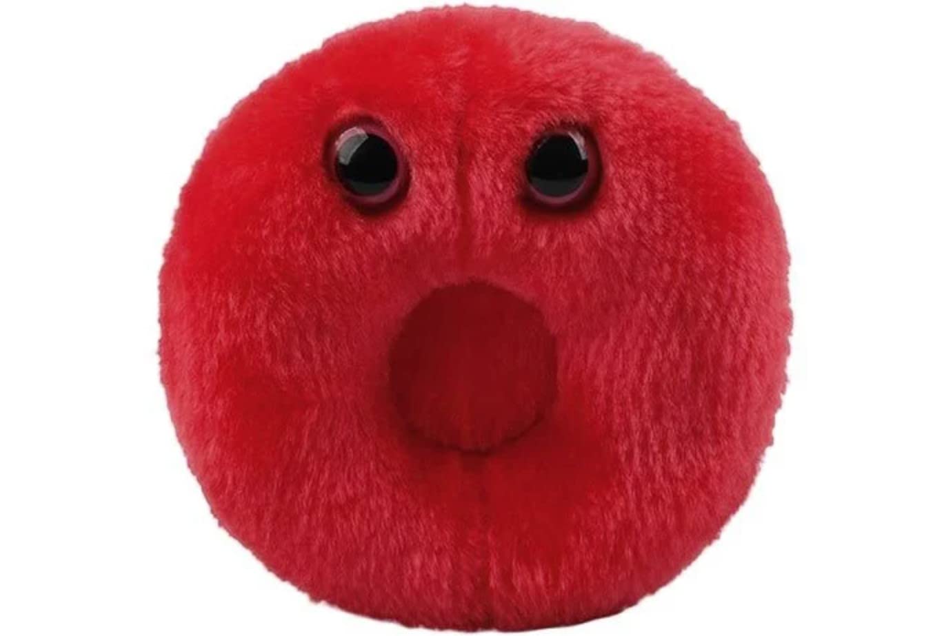 GIANTmicrobes Red Blood Cell Plush Toy, 7" Hematology Gift, Soft Red Plush, Model 874665001272
