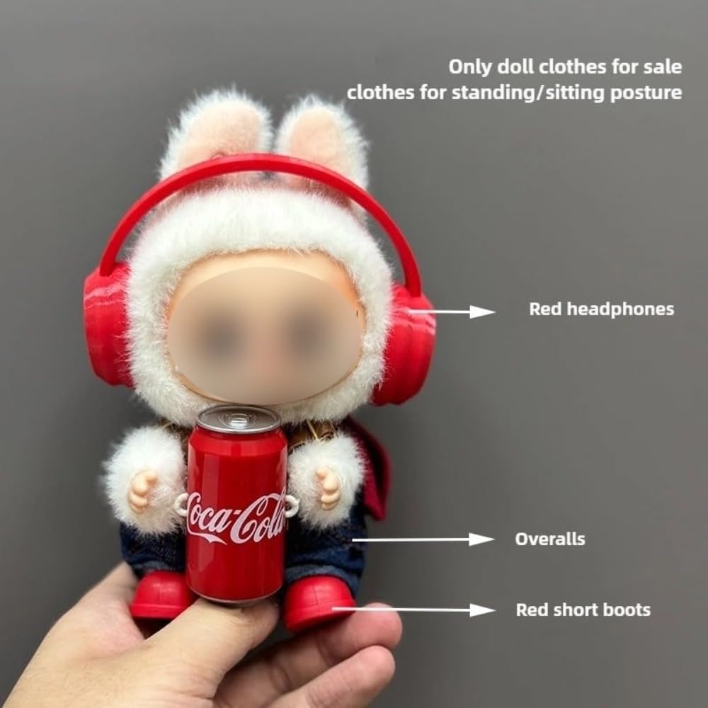 Clothes for BuBu Doll Magician Outfit 3 -Piece Set (Sitting & Standing Compatible) (RED)