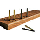 Alex Cramer Travel Domino Set - Personalized Caramel Leather Case, 28 Indestructible Double-Six Dominoes