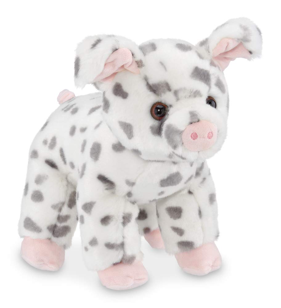 Bearington Hamilton Plush Spotted Pig Stuffed Animal, 10 Inches