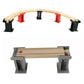 Ioffersuper 12 pcs Wooden Train Track Set, Male-Male Female-Female Bump Track,Bridge Pier Track(Random Color),Cross Track and St