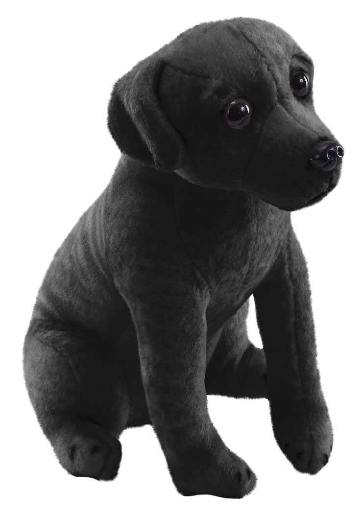 Wild Republic Rescue Dog, Black Labrador, Stuffed Animal, With Sound, 5.5 Inches, Gift For Kids, Plush Toy, Fill Is Spun Recycled Water Bottles
