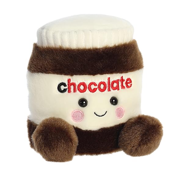 Aurora Adorable Palm Pals Silky Chocolate Spread Stuffed Animal - Fun Collectible Plush for Kids and mature-themed Collectors - Perfect for Decorating Rooms and Birthday Gifts - Brown 5 Inches