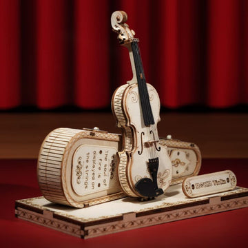 Rokr Wooden 3D Puzzles For Adults Violin, Musical Instrument Model Kit 3D Puzzles For Teens And Kids To Build, Desk Decor/Diy Ho