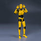 Souforce 1:12 Scale Male Figure Body 6In Flexible Yellow Testman Crash Test Dummy Action Figure Doll Miniature Figure Collection
