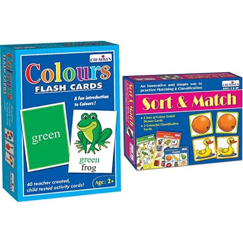 Colours Flash Cards & Creatives Sort And Match Card Game (MultiColor)