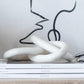 Bloomingville 13'L Decorative Marble Chain Link Figurine, White