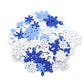 Blue and White Snowflake Mini Foam Pieces Non-Adhesive - 0.7 Oz Bag