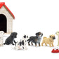 Toymany 12Pcs Mini Dog Figurines Playset, Realistic Detailed Plastic Puppy Figures, Hand Painted Emulational Tiny Dogs Animals Toy Set, Cake Toppers Christmas Birthday Gift For Kids Toddlers