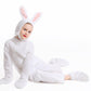 XSDZSWQY Kids Easter Bunny Costume White Rabbit Animal Plush Set Onesie for Child Christmas Halloween Cosplay Onepiece. (White,