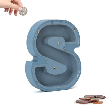 Personalized Wooden Coin Bank, Creative English Alphabet Storage Tank, Kids' Birthday &