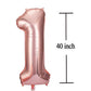Colorful Elves Rose Gold 18 Number Balloons Big Giant Jumbo Large Number 18 Foil Mylar Balloons For Girl 18Th Birthday Party Dec