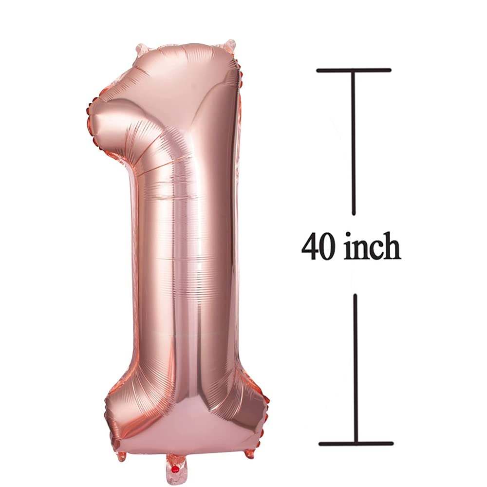 Colorful Elves Rose Gold 18 Number Balloons Big Giant Jumbo Large Number 18 Foil Mylar Balloons For Girl 18Th Birthday Party Dec