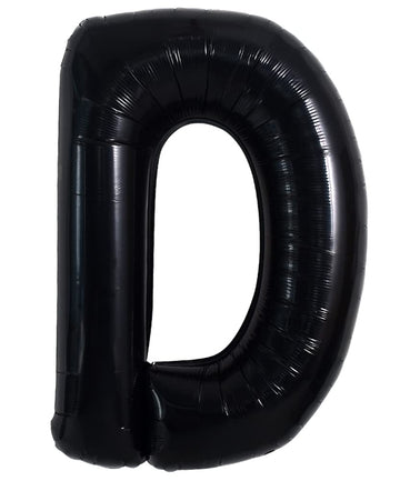 Toniful 40 Inch Large Black D Letter Balloons Jumbo Helium Balloons,Foil Mylar Big Alphabet Balloons For Birthday Party Annivers