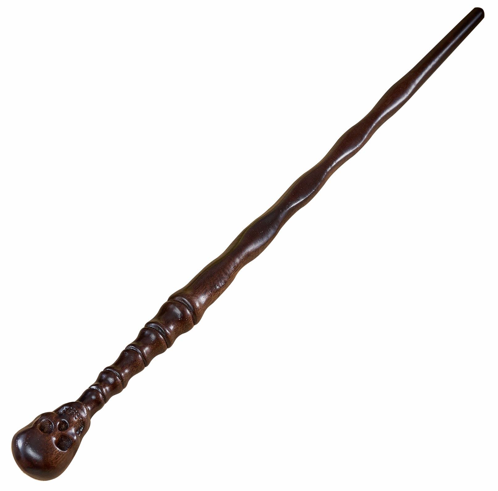 Handicraftviet Skull Wand - Handcrafted Real Wood Grain  Wizard Magic Wand for mature-themeds Kids to a Magical Adventure  15In Great Gift for Halloween