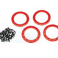 Traxxas 8168R 2.2'' Aluminum Beadlock Rings (Set of 4), Red