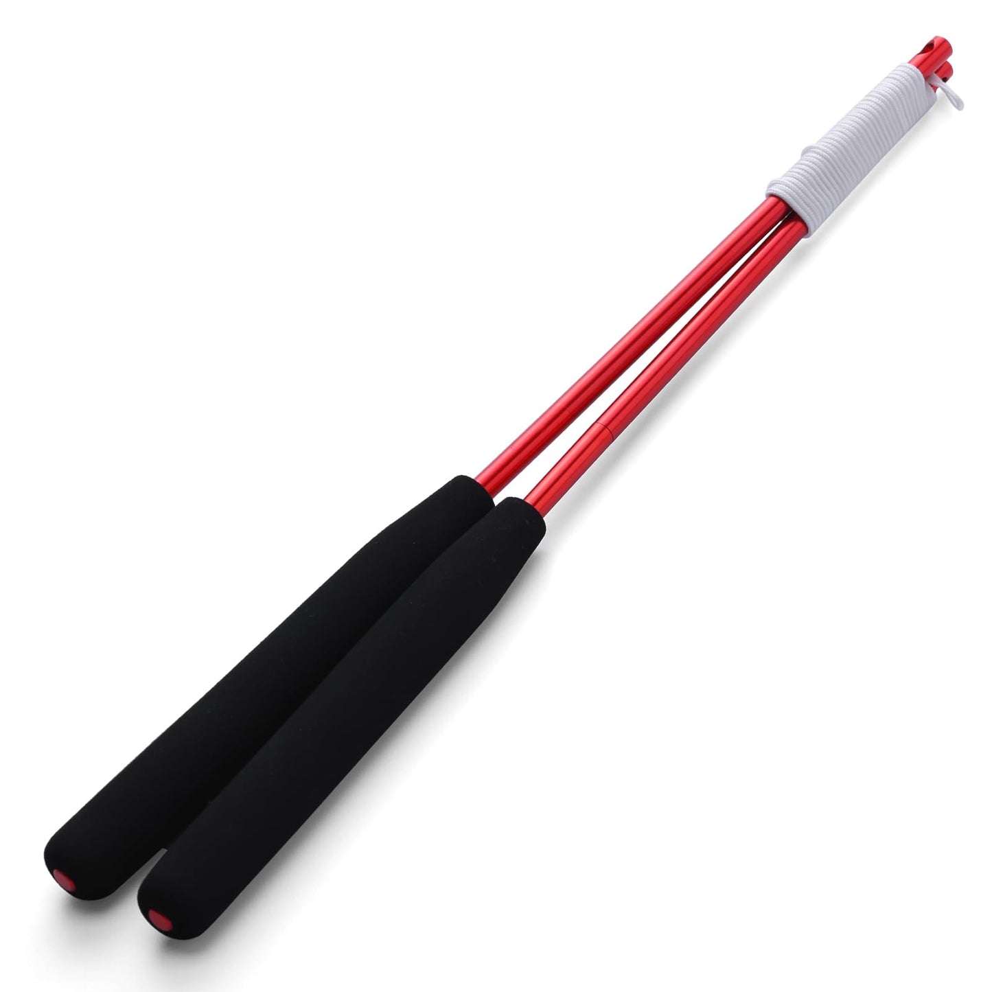 Chinese Yoyo Diabolo Sticks - Aluminium Alloy Handsticks For Medium Size 5 With Diabolo String - Red
