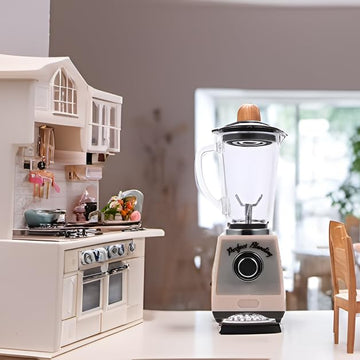 LUOZZY Mini Blender Toy for Kids, 2.16inch Tiny Toy Blender Dollhouse Accessories Smoothies Blender Toy Pretend Play Kitchen App