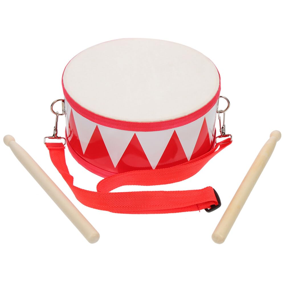 Excluzo 1 Set Kids Drum Set Wooden Drum With Strap And Drumsticks Baby Musical Drum Sensory Musical Instrument For Toddler