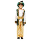 Stioedyuan Children'S Arab Prince Costume Egypt King Shiek Aladdin Cosplay Boys Arabian Genie Halloween Fancy Dress (Green, 6-8