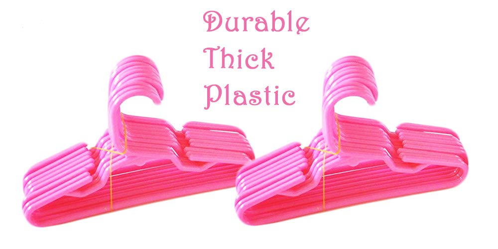 MyBrittanys 24 Pink Hangers Compatible with 18 Inch Girl Doll Clothes- 18 Inch Doll Clothes Hangers