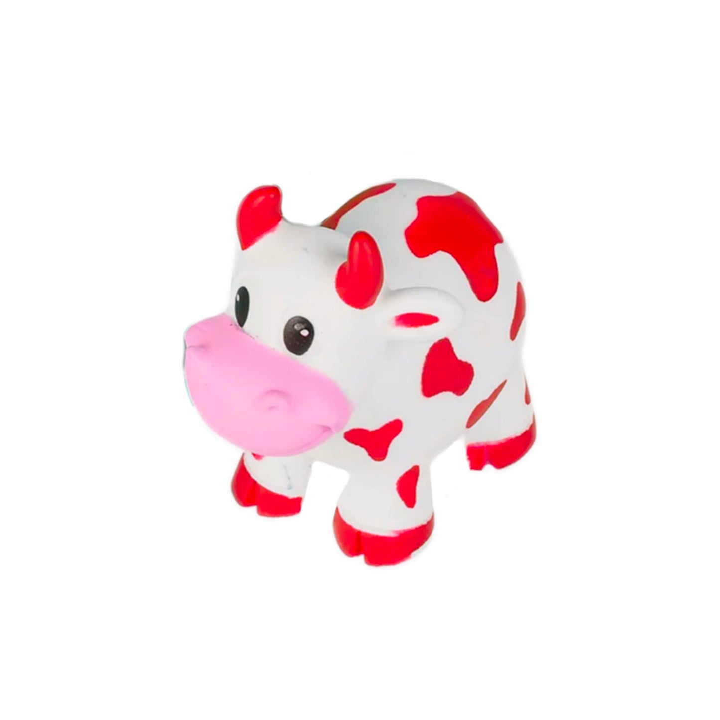 One Dozen (12) 2'' Rubber Bath Toy Animals (Cows)