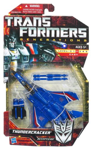 Hasbro TRANSFORMERS Generation Thundercracker Action Figure - Medium Size, Blue Plastic, Model 28594