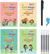 Royaldeals Toys Magic Book for Kids, Age 26 Year Old Girls Boys Sank Magic Practice Copybook, (4 Book+10 Refill+1 Pen+1 Grip) M