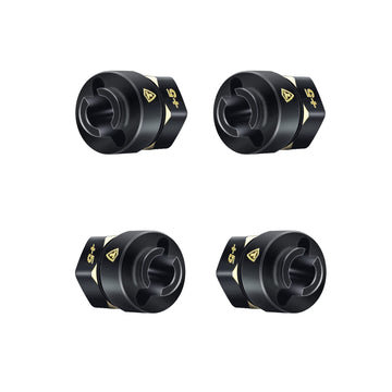Treal Brass Extended Hex Hubs Wheel Spacers For Scx24 Bronco Gladiator C10 Deadbolt Betty Upgrades +5Mm Black