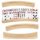 Plusvivo Set Of 4 Curved Playing Cards Holders For Seniors Adults - Soild Wood Cards Holders For Playing Cards 13 X 1.9 X 2.4 In
