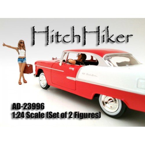 American Diorama Hitchhiker 2 Piece Figure Set For 1:24 Scale Models